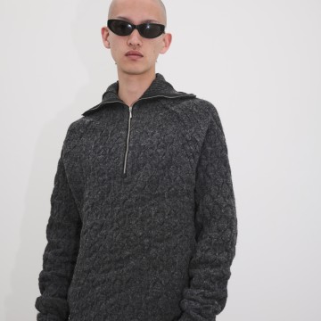 Chapttar Half - Zip Cable - Knit Sweater: Urban - Outdoor Fusion